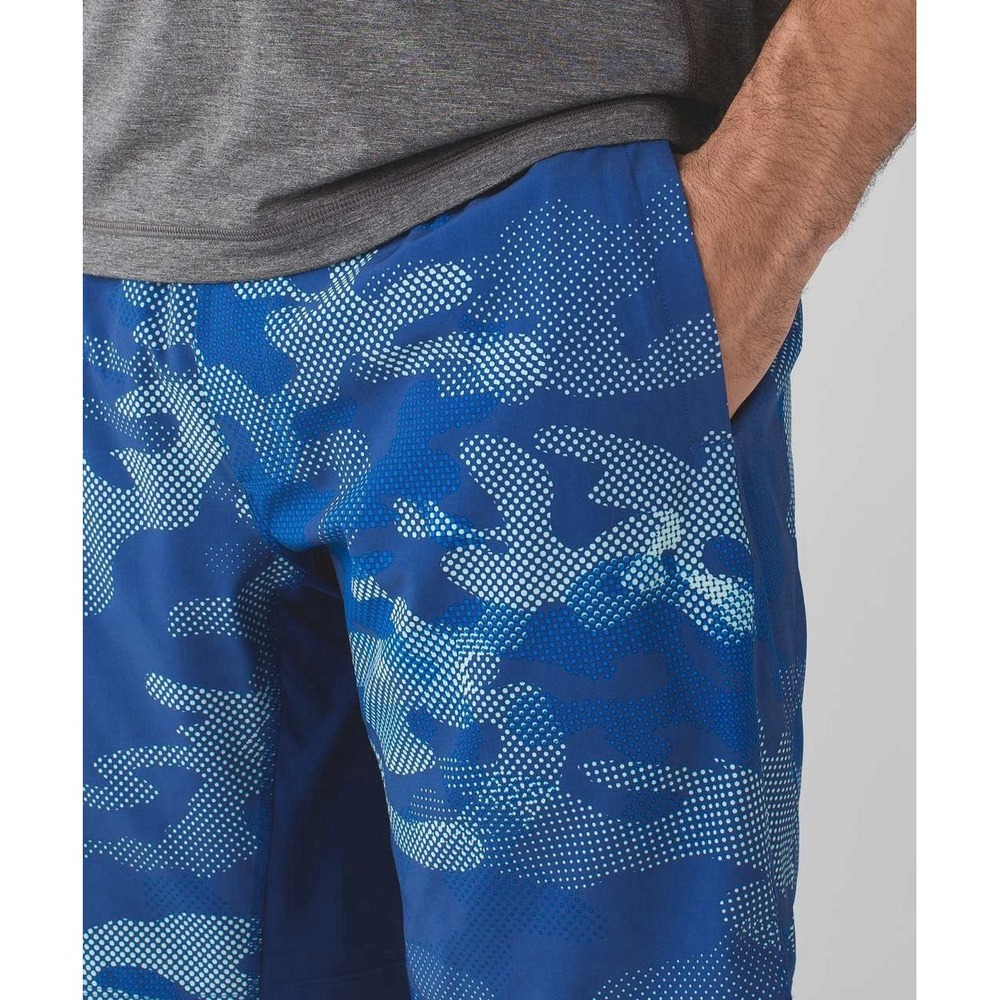 Lululemon T.H.E. Short *Luxtreme Liner 9" Big Pebble Camo Dark Cobalt Sea Mist M - Picture 2 of 10